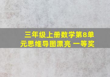 三年级上册数学第8单元思维导图漂亮 一等奖